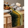 thumbnail image 6 of Green Yellow Forest Burlap-Cotton Table Runner 90 Inches Long,Oil Painting Landscape Farmhouse Table Runners,Outdoor Dining Tablecloths Decor for Baby Shower Party Wedding 13x90, 6 of 9