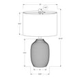 thumbnail image 6 of Lighting Fixtures Lighting, 26"h, Table Lamp, Black Ceramic, Ivory / Cream Shade, Contemporary,Table Lamps, 6 of 7