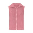 thumbnail image 6 of Hvyesh Women's Fleece Vest Soft Sleeveles Zip up Stand-up Collar Waistcoat Casual Solid Fuzzy Fleece Jacket Fall Warm Cardigan Outerwear Vests with Pockets Pink,2XL, 6 of 6