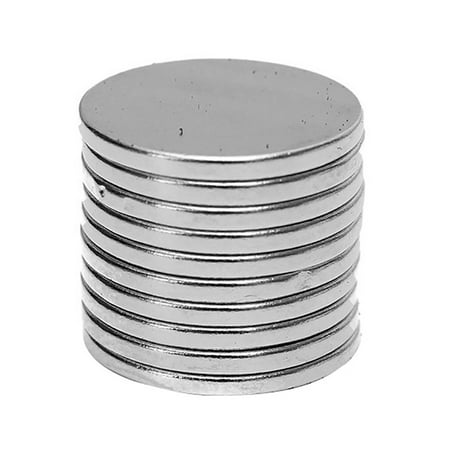 

Trayknick 2 Pack 10Pcs 15x1.5mm N50 Multipurpose Round Disk Rare Earth DIY Super Strong Magnets