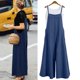 thumbnail image 1 of Mono de pierna ancha para mujer / Tirantes finos / Mono sin mangas con cordones Irfora Aqua/XXXXXL, 1 of 7