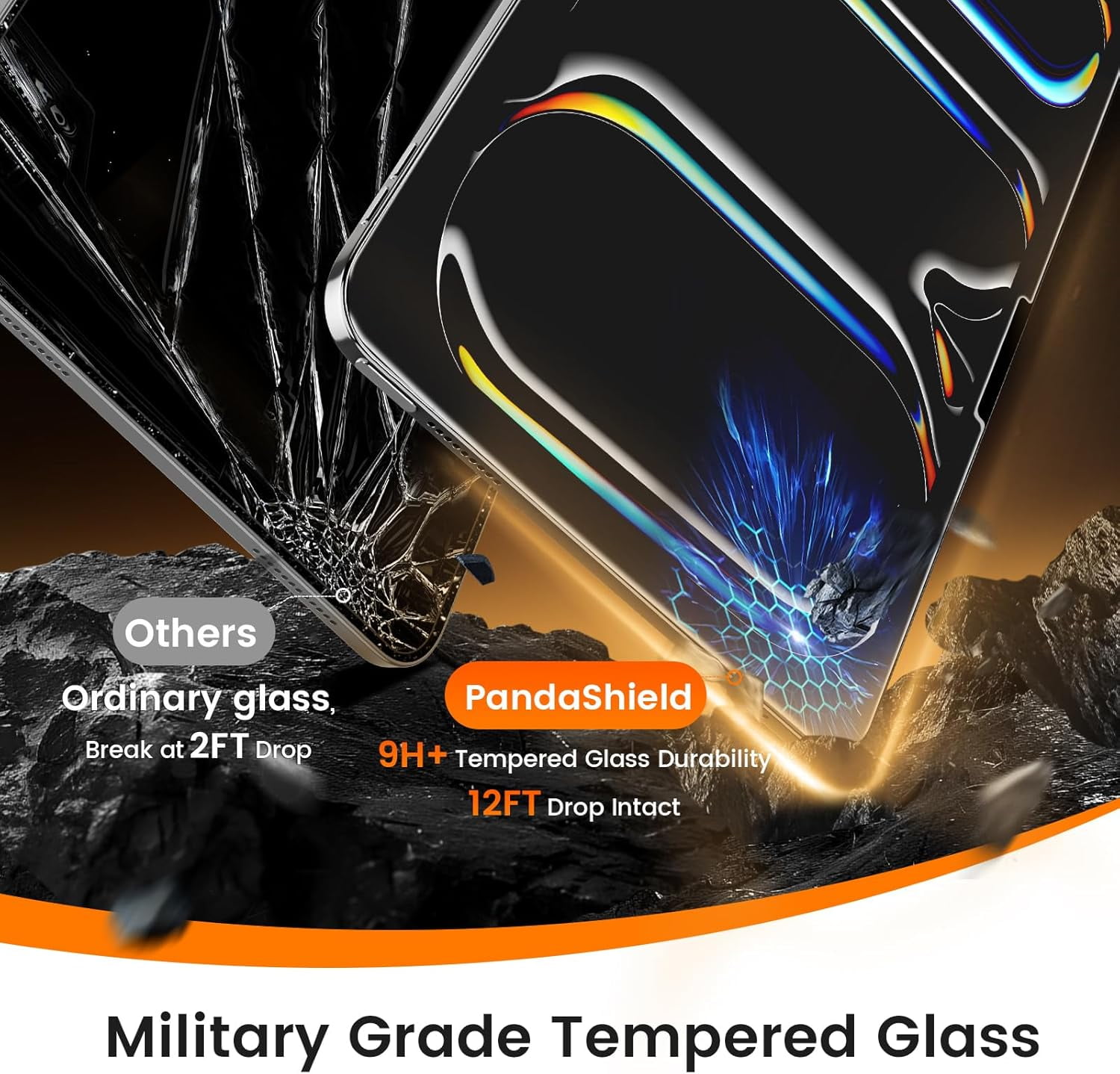 2 Pack Screen Protector for iPad Pro M4/M5 [13 inch] .(2024)/(2025),9H+ Tempered Glass film with Easy-Install box,Apple Pencil Compatible,Bubble Free,HD Clarity,Scratch Resistant