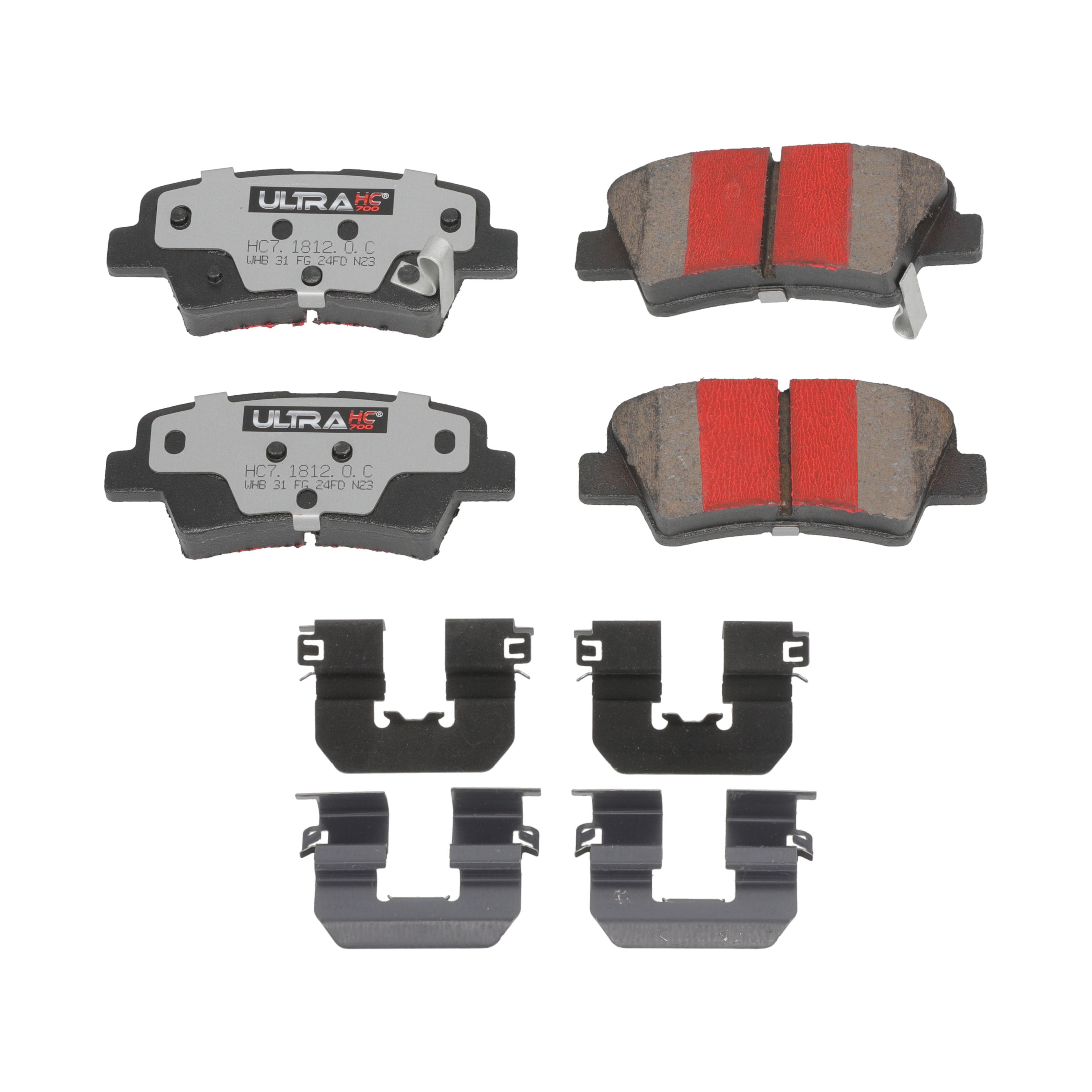 UltraHC 700 Brake Pad Set, Rear HC7.1812.0.C, Hyundai Accent 2022-2018