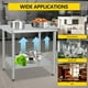 thumbnail image 3 of Yeshouse mesa de trabajo de acero inoxidable con ruedas, resistente y certificada NSF, estante inferior ajustable, ideal para cocina comercial, hoteles, garajes y preparación de alimentos, 3 of 7