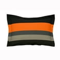 Twin Comforter Set, Rugby Stripe Orange Reversible Bed in a Bag