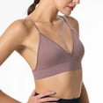 thumbnail image 4 of Bigersell Halter Sports Bra Wirefree Bra with Support Push up Sports Bras Ladies T-Shirt Bra Style B9 Women Sports Bras Padded Bra Feature Support Wireless Bra Hook & Eye Bra Closure , Rose Gold M, 4 of 9