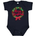 thumbnail image 3 of Inktastic Merry Christmas Wreath with Red Bow and Ornaments Boys or Girls Baby Bodysuit, 3 of 5