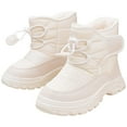 thumbnail image 6 of Quealent Boys Girls Winter Snow Boots Slip Resistant Outdoor Cold Weather Boots with Faux Furry Lining White for Size 6.5, 6 of 7