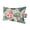 Pink, Orange, Green, variant on Coastal Floral Outdoor Pillows for Chaise Lounge Chair Waterproof Lumbar Pillows with Insert&Adjustable Elastic Strap Beach Headrest Pillow Summer Palm Leaf Tropical Botanical Pillow for Pool 11"x16"