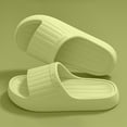 thumbnail image 2 of Platform Slides for Men Women Lightweight Indoor Home Slip on House Slippers Casual Antislip Bathroom Shower Shoes Summer Outdoor Beach Shoes Green Size 6, 2 of 4