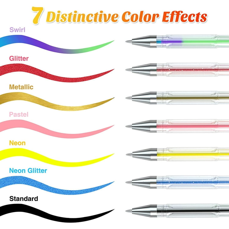 Gel Pens Set, 260 Pack Feela 130 Colored Gel Pens Plus 130 Refills for Adult  Coloring Books Drawing Kid Doodling Writing Sketching Highlighter Art  Markers 
