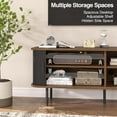 thumbnail image 5 of Vabches 55" TV Stand Cabinet with 2 Sliding Tambour Doors, Modern TV Consoles Table with Adjustable Shelves for Living, Dining Room, Black, 5 of 7