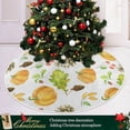 thumbnail image 6 of FMSHPON Mushrooms Fall Leaves Pumpkins Xmas Christmas Tree Skirt Stand Mat for Holiday Party Decoration Indoor Outdoor 36 inches, 6 of 6