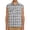 Blue, variant on Mens Shirts Sleeveless Casual Push Button Plaid Suit Regular Fit Vintage Leisure Destruction Turndown Collar Tank Tops Coffee L
