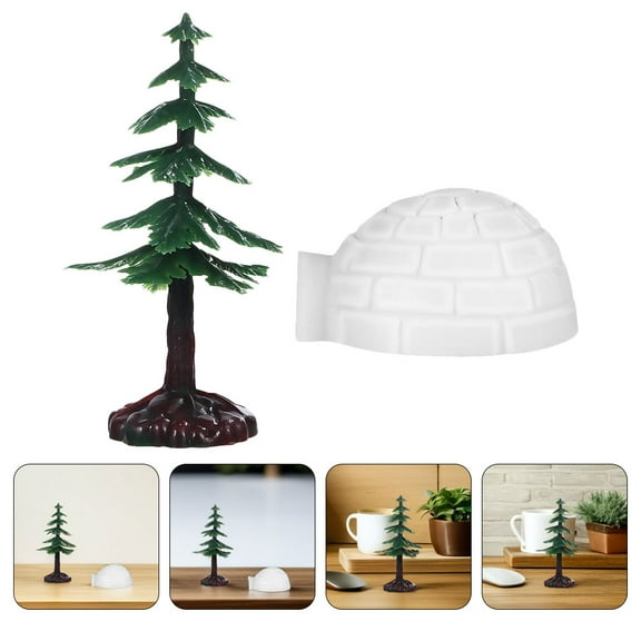 HOOWIFFY Snow Building Model Set, 6 Pieces Assorted Colors Plastic, Realistic Design for Home Decor and Crafts