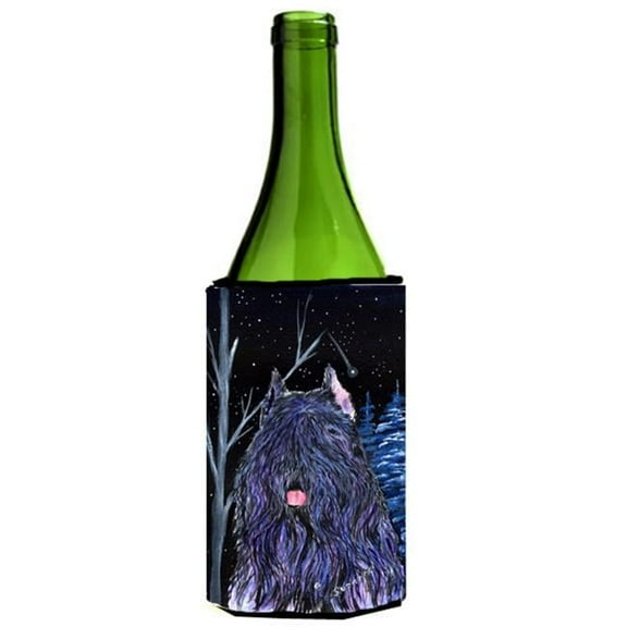 Starry Night Bouvier Des Flandres Wine bottle sleeve Hugger