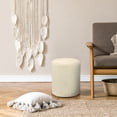 thumbnail image 3 of Gzxs Decor Round Pouf Ottoman Double-Strand Beige Paper Rope Pouf Footrest, Foot Stool, for Bed Room Living | Room | Accent Seat, 3 of 6