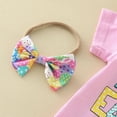thumbnail image 5 of Ymyiu Newborn Clothes for Girls Newborn Baby Girl Clothes Infant Romper Spring Summer Outfits Gifts Bottoms Pant Sets for Girls 9 12 Months (Red,9-12 Months), 5 of 7