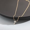 thumbnail image 2 of Gold And Silver Christian Cross Necklace, Dainty Choker Gift For Women, Religious Faith Pendant Jewelry, 2 of 2
