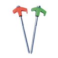 thumbnail image 4 of Estacas de Metal para Carpas de 200 mm X 8 Piezas, Clavijas para Acampar, Anclajes para Taladrar en el Suelo, Tornillos en Espiral con Enchufe Hexagonal, Estacas para Acampar A, 4 of 5