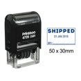 thumbnail image 1 of Printtoo With Shipped By Text Date Stamp Self Inking Office Stationery Dater Rubber Stamp-Blue, 1 of 1