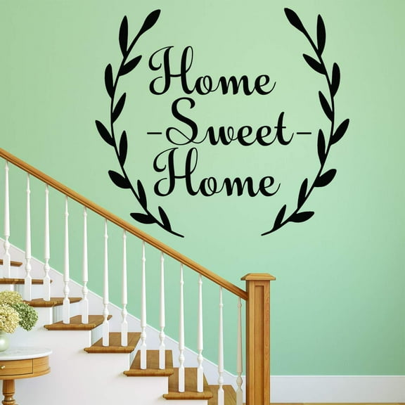 VWAQ Home Sweet Home Family Quotes Wall Decal V-2