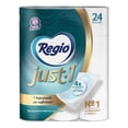 thumbnail image 1 of Regio Just 1 Papel Higiénico, Con Hojas Cuádruples 50% Mas Gruesas, Centro Suave, 24 Rollos, 1 of 7