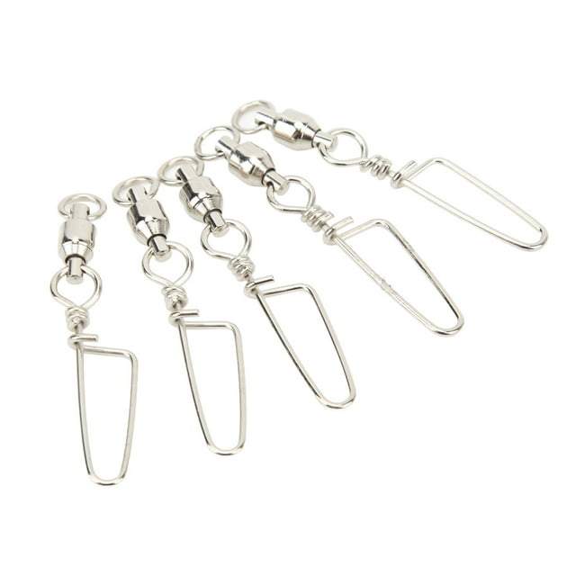 Émerillons à Pression de Pêche Haute Résistance, Émerillons à Roulement à Billes 20 Pcs en Acier Inoxydable Résistants à l'Usure pour Eau Salée 4#,5#,6#,7#