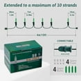 thumbnail image 4 of Christmas Lights Indoor Outdoor, 2PACK 13FT 50-count Lights Incandescent Mini Halloween String Light, 120V UL Certified Green Wire Light for Xmas Tree, Patio, Holiday, Party, Home, Garden Decor,Red, 4 of 10