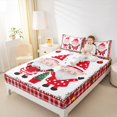thumbnail image 4 of jejeloiu Santa Red Twin 3-Piece Reversible Unisex Breathable Cute Xmas New Year Cartoon Holiday Sheet Set, 4 of 7