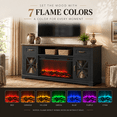 thumbnail image 4 of LEGAHOME 2-in-1 Multifunctional Fireplace TV Stand with 30" Removable Electric Fireplace for 70" TVs, 63" Farmhouse Electric Entertainment Center with 2 Drawers, Black, 4 of 10