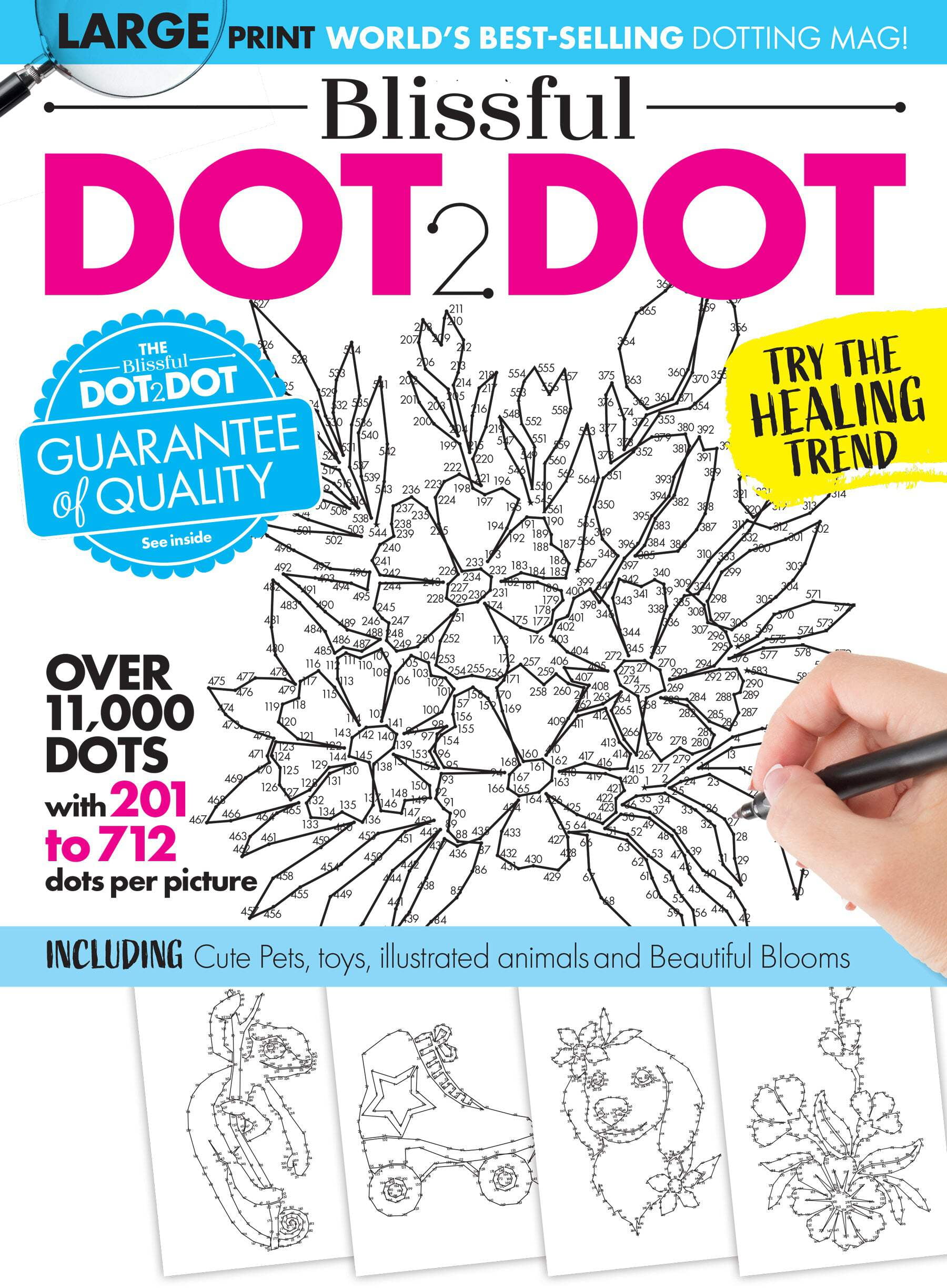 Dot Dot Dot - Beautiful Blooms: 48 Puzzles, Uncover Flowers