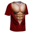 thumbnail image 5 of Nmnitkp Funny Shirts Men Half Shirts Leaks Muscle Muscle Fitness Chest T-Shirts 3D Print Fashionable and Cool Mens T-shirts Graphics Pattern Crewneck Short Sleeve Tees(Plus Size）, 5 of 5