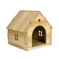thumbnail image 4 of oshhnii Outdoor Cat House Cat and Small Dog House Hiding Chicken Pet Supplies Cats Condo Wood color, 4 of 9