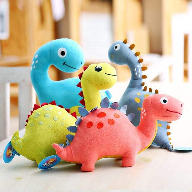 4 piezas: peluches de dinosaurios, peluches de dinosaurio gordo, peluches de dinosaurios blandos, golosinas de cumpleaños (23 cm)