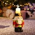 thumbnail image 3 of jifeng Nutcracker Figures Candlestick Holder Nutcracker Ornament for Shelf Office Decor Red, 3 of 5
