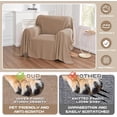 thumbnail image 3 of Dark Couch Covers for Sectional Sofa Couch Cover L Shape Couch Covers for Dogs Washable Couch Cover Banket Modern Sofa Slipcovers Super Soft Sofa Towel for Kids Pets ” x ”, 3 of 8