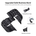 thumbnail image 4 of ZYX Heavy Duty Stainless Steel Band for Apple Watch, Men's Solid Metal Business Strap, Black, 49mm/46mm/45mm/44mm/42mm(series 3 2 1), 4 of 6