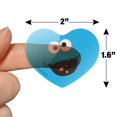 thumbnail image 6 of Sesame Street Cookie Monster Face Heart Shaped Planner Calendar Scrapbook Craft Stickers, 6 of 8