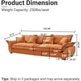 thumbnail image 2 of 125.98 Inch Sailing Design Modular Sectional Cloud Sofa with Storage, Modern Deep Seat Couch w/Throw Pillows & Removable Backrest for Living Room Bedroom Apartment,Orange, 2 of 8