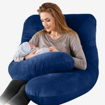 DAMAI Pregnancy Pillow U Shaped Body Pillow Cover, U-Shaped Maternity Pillow Full Body Pregnancy Pillow Cover, Pillowcase with Removable Cotton Cover 51x27 Inch for Pregnancy Pillow