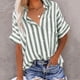 thumbnail image 2 of Vestidos Casuales Para Mujer, Blusas De Mujer De Moda Blusa informal de manga corta con cuello vuelto para mujer, 2 of 6