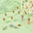 thumbnail image 4 of 2 ML Glass Wishing Bottle Sets Including 20 Pcs Jar Clear Glass Bottles 40 Pcs Iron Screw Eye Pin Peg Bails Tiny Glass Jars with Stoppers Small Message Bottles for Wedding Party, 4 of 5