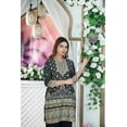thumbnail image 5 of Stylish Cotton Lawn Kurtis for Women - Indian Pakistani Long Tops in B&W Prints for Casual Summer Wear, M - 3XL, 5 of 6