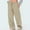 Khaki, variant on Wensltd Women Wide Leg Pants Elastic Waisted Lounge Baggy Pants