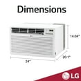 thumbnail image 2 of LG 7,800 BTU 340 Sq ft 115V Through-the-Wall Air Conditioner with Remote Control, White, LT0816CER, 2 of 11