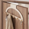 thumbnail image 5 of Over Door Hooks, No-Drill Wall Mounted Coat Rack, Heavy Duty Multi-Layer Space Saving Hanger for Clothes, Bags, Hats, Bedroom, Bathroom, Entryway, Home Organization Storage Solution, 5 of 7