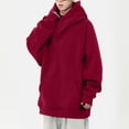 thumbnail image 2 of Hoodie Mens Shirts Hooded Drawstring Adjustable Shirt Fashionable Men's Casual Solid Color Long Sleeved Hooded Sweatshirt Everyday,Streetwear,Outdoor Sports Clothing Shirts For Men, 2 of 6