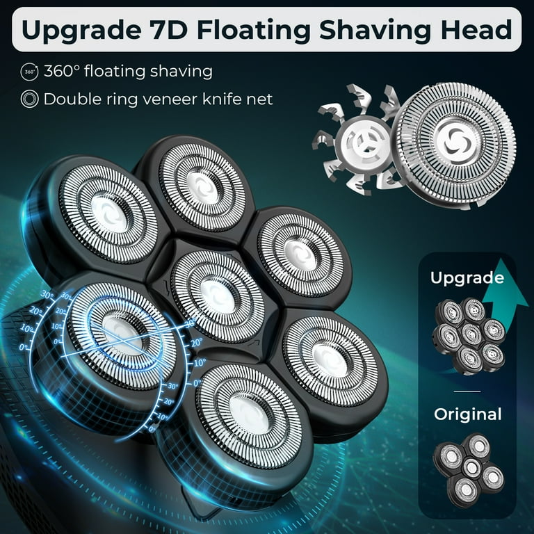 KENSEN 7D Head Shaver 5 in 1 Bald Head Shavers for Men Electric