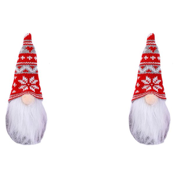 Muñeca Gnomos Felpa Navidad Sin Rostro Feliz Navidad Regalo (Gris) Rojo Blanco